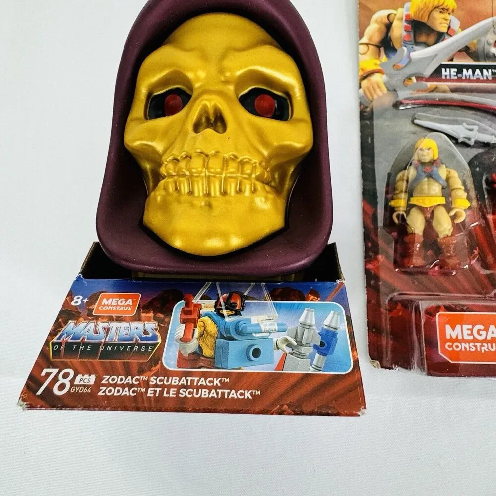 Mega Construx‎ Masters Universe Skeletor He-Man Jet Sled Set & Zodac Scubattack